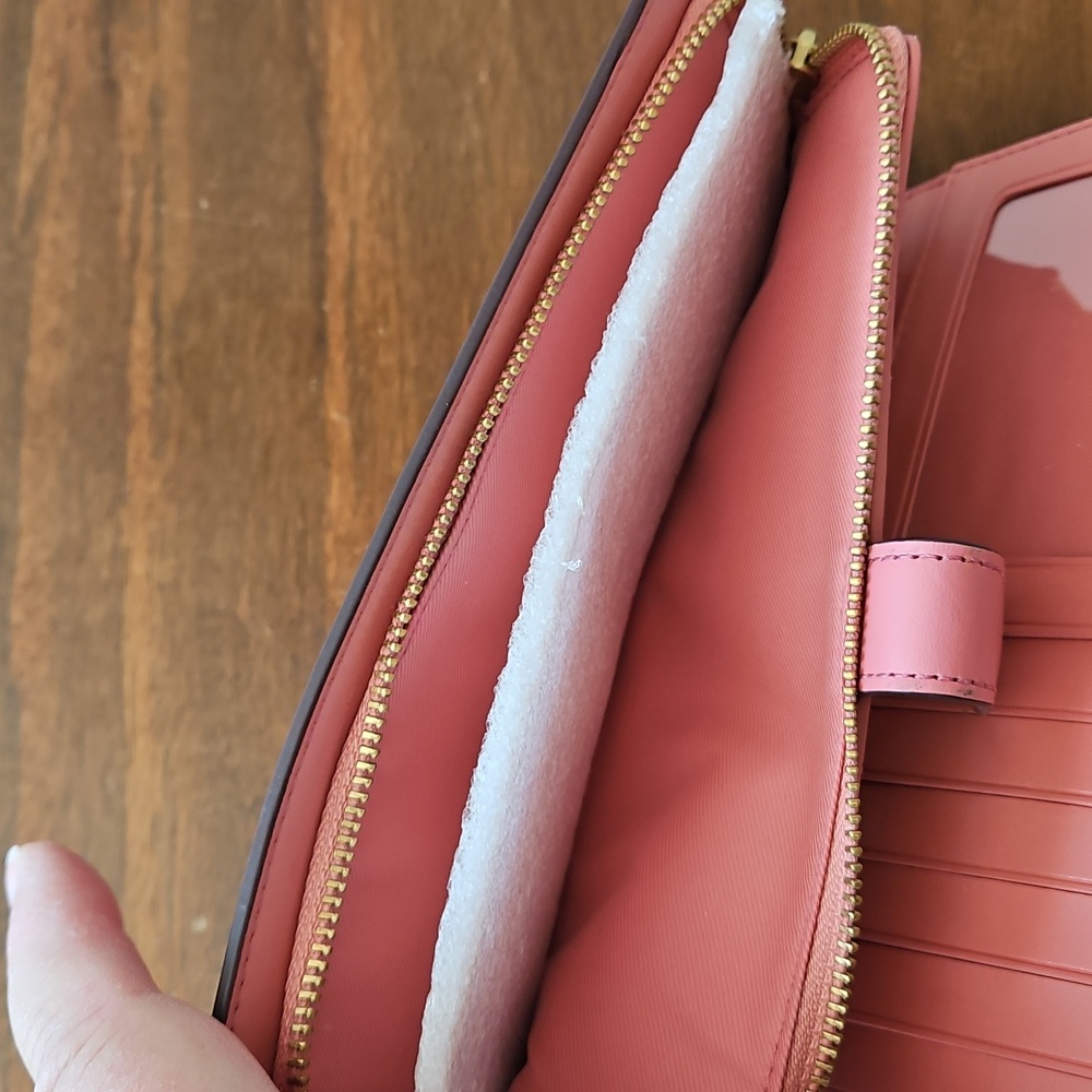 Coach Slim Smooth Pink Leather Wallet - Picture 8 of 14